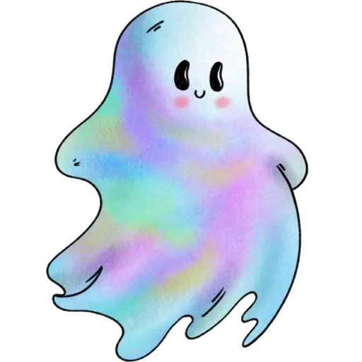 Rainbow Ghost - Sticker 4