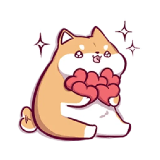 Marshmallow Shiba - work life- Sticker