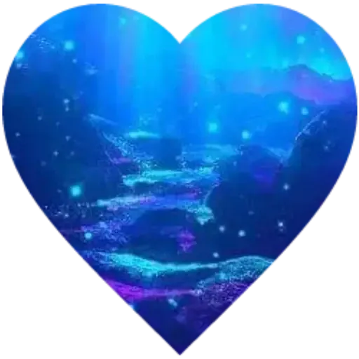 bleu hearts- Sticker