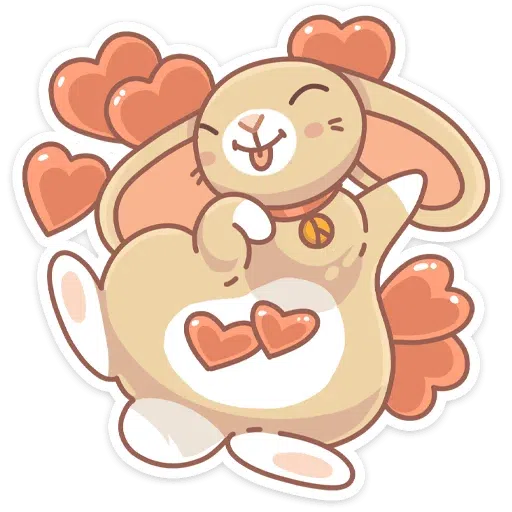 Almond Bunny - Sticker 2